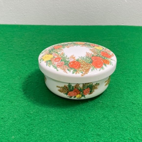 Vintage Italglass Ceramic Lidded Dish,Elegant Trinket Ring Storage Box - Picture 9 of 10